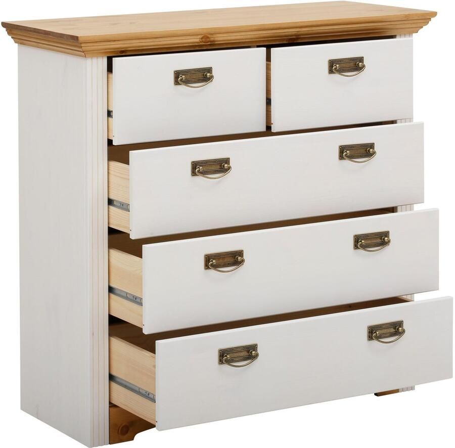 Home affaire Ladekast Konrad Breedte 94 cm van massief FSC -gecertificeerd dennenhout