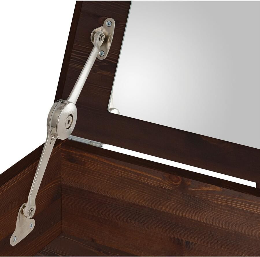 Home affaire Ladekast TESSIN Make-up commode met spiegel van massief dennenhout FSC -gecertificeerd