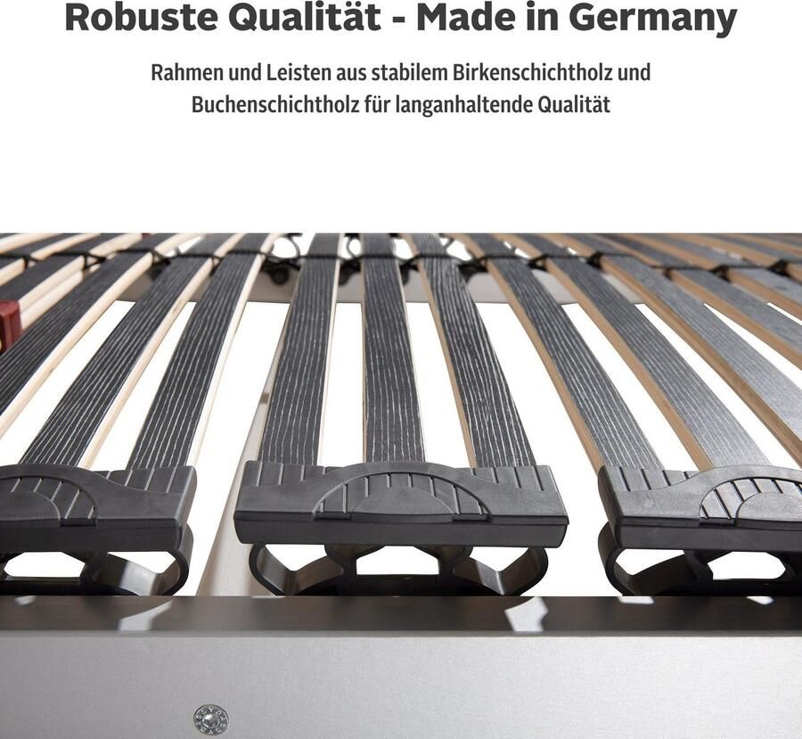 Home affaire Lattenbodem Imke 90x200 140x200 cm en andere maten Lattenbodem voor alle matrassen duurzaam ergonomisch 7-zone (1 stuk)