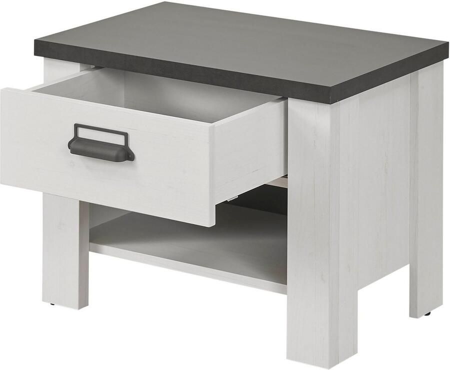 Home affaire Ledikant Sherwood Ligoppervlak 90 x 200 cm nachtkastje met 1 lade (2-delig)