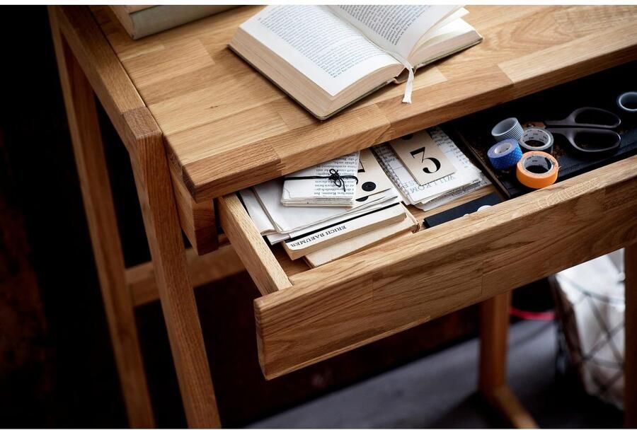 Home affaire Lessenaar Dura van massief wildeikenhout of beuken hoogte 111 cm