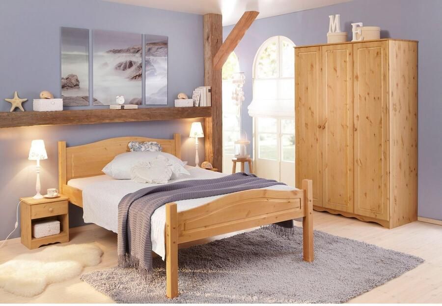 Home affaire Massief houten ledikant Bolton van massief grenenhout in verschillende maten en kleuren