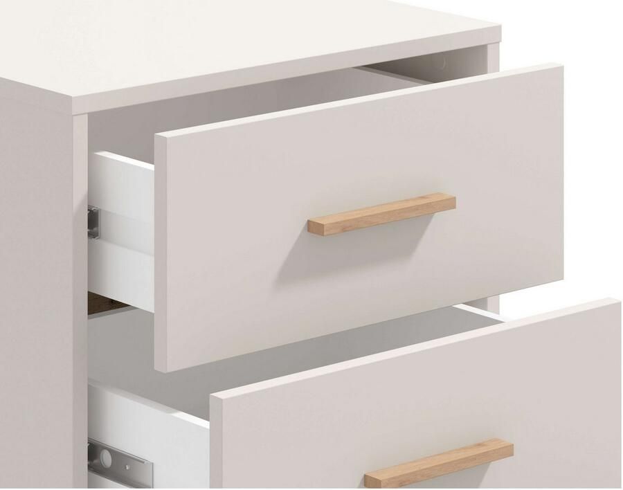 Home affaire Nachtkastje Belfort nachtkastje nachttafel Made in Europe met 2 of 3 lades fsc -gecertificeerd trendy kleur cashmere