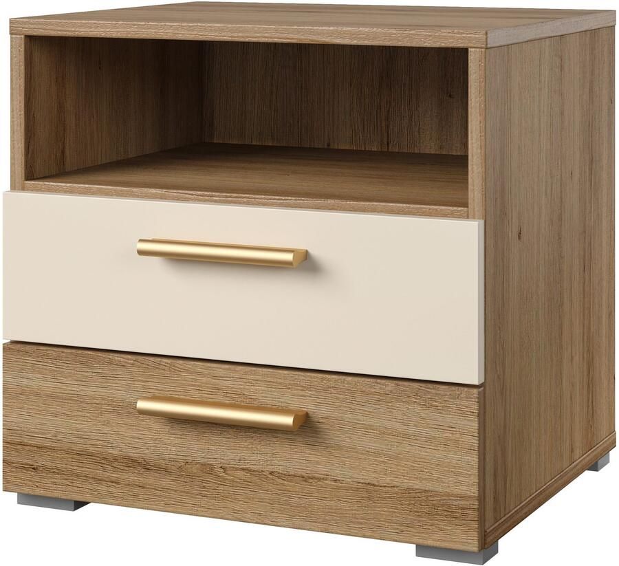 Home affaire Nachtkastje Bitry breedte 46 cm moderne nachtkast met 2 lades