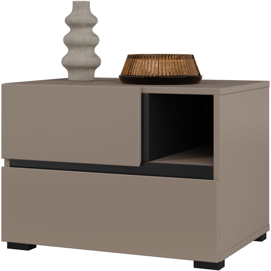 Home affaire Nachtkastje Cross moderne greeploze nachtkastje