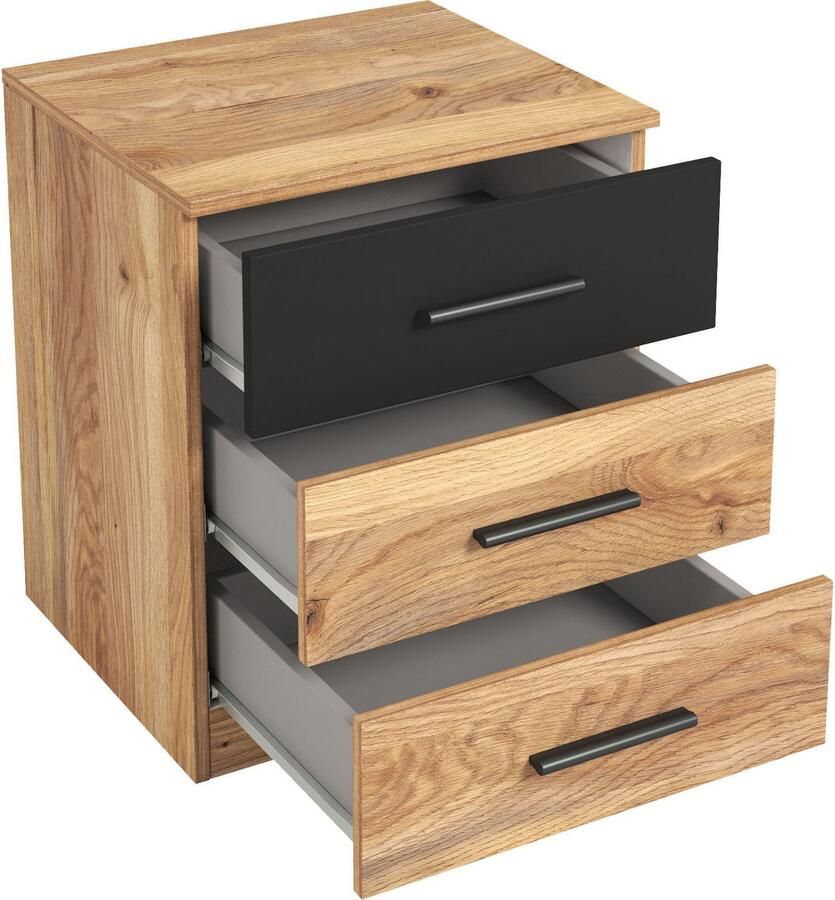 Home affaire Nachtkastje Faweza Breedte 46 cm Nachtkastje met 3 lades