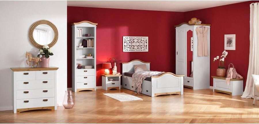 Home affaire Schuifdeurkast Konrad Breedte 111 cm van massief FSC -gecertificeerd dennenhout