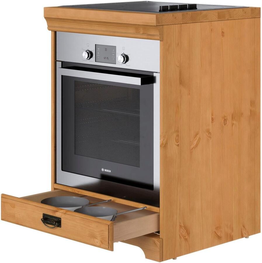 Home affaire Ombouwkast voor oven Rügen Breedte 60 cm massief grenen nismaat fornuis B D H 56 7 54 2 60 5 cm