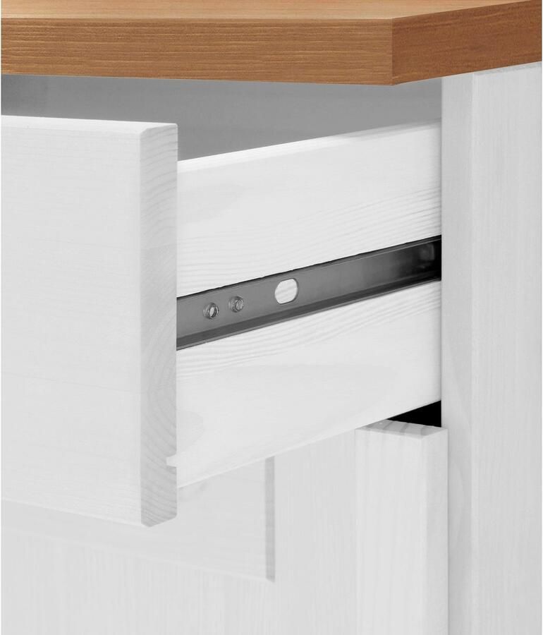 Home affaire Onderkast Oslo 100 cm breed in 2 diepten met 23 mm werkblad 2 laden