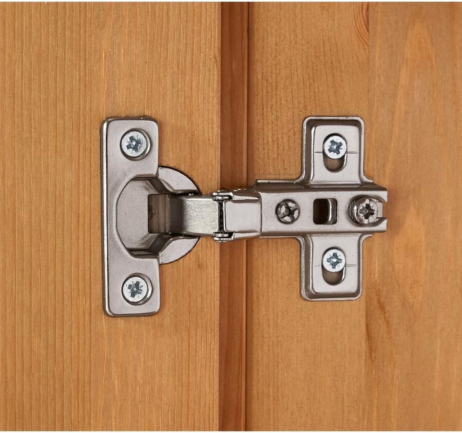 Home affaire Hoge kast Vili Van massief grenen deur met spiegel