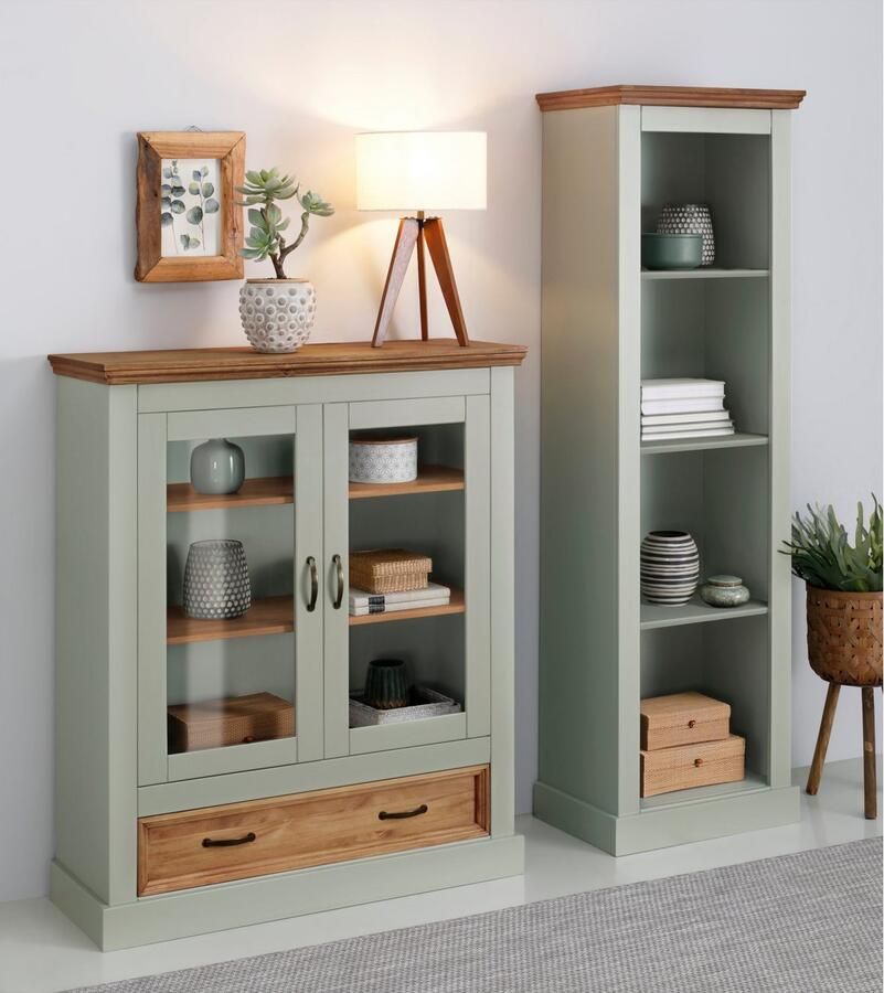 Home affaire Opbergrek Selma Grenen vaste en verstelbare planken breedte 55 cm hoogte 180 cm (1 stuk)