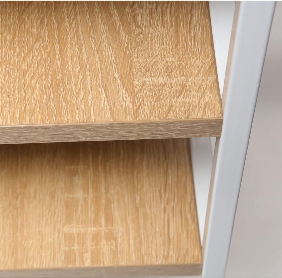 Home affaire Ordnerrek COWELL boekenrek asymmetrisch metalen frame 64x130 5 cm fsc -gecertificeerd