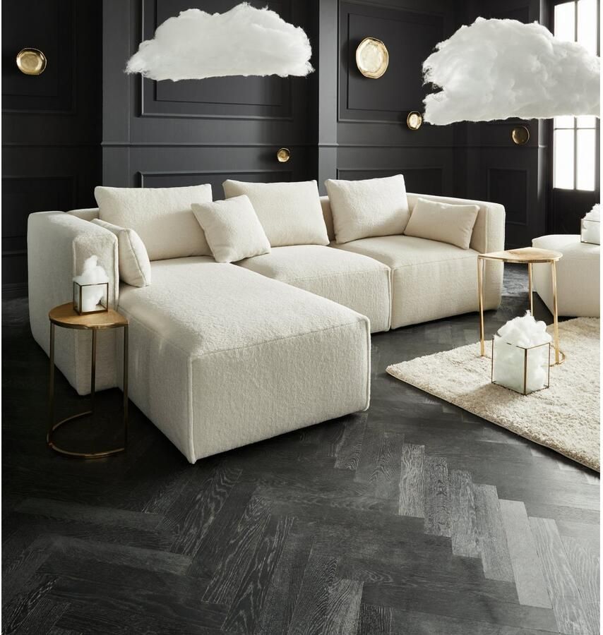 Home affaire Ottomane Comfine Modulaire ottomane om zelf samen te stellen in 3 bekledingvarianten