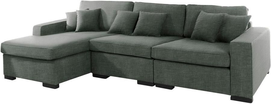 Home affaire Ottomane Skara L-vorm Loungebank met binnenveringsinterieur in vele overtrekkwaliteiten