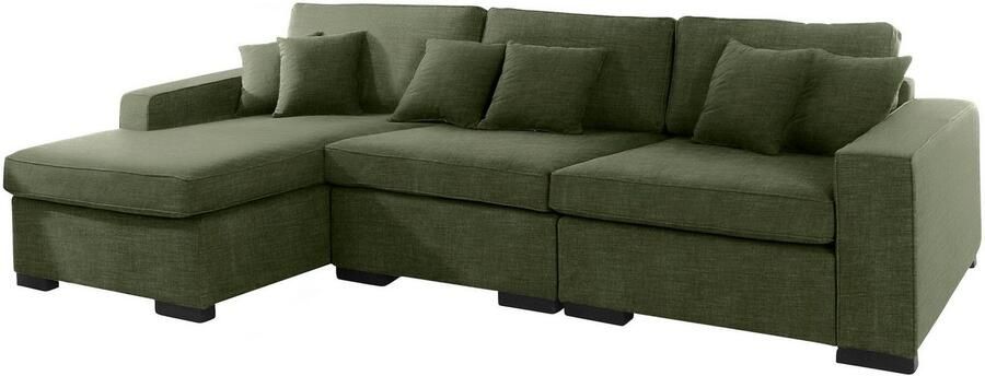 Home affaire Ottomane Skara L-vorm Loungebank met binnenveringsinterieur in vele overtrekkwaliteiten