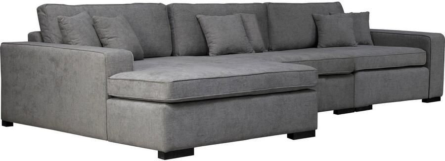 Home affaire Ottomane Skara L-vorm Loungebank met binnenveringsinterieur in vele overtrekkwaliteiten