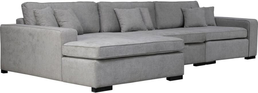 Home affaire Ottomane Skara L-vorm Loungebank met binnenveringsinterieur in vele overtrekkwaliteiten