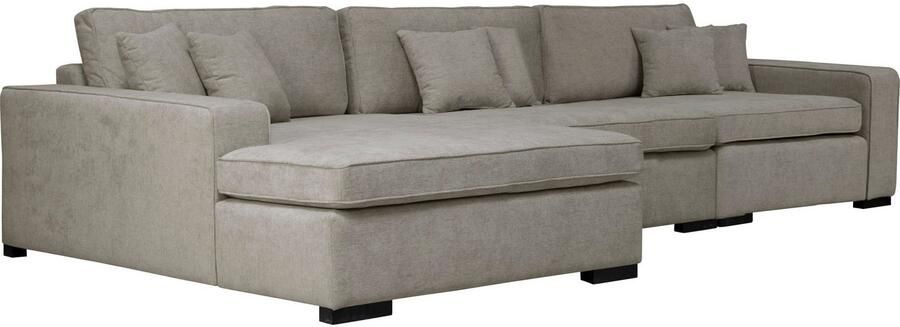 Home affaire Ottomane Skara L-vorm Loungebank met binnenveringsinterieur in vele overtrekkwaliteiten