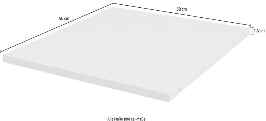 Home affaire Plank Evergreen optioneel in de breedtes 58 en 118 cm Passend bij de kledingkasten van de serie Evergreen