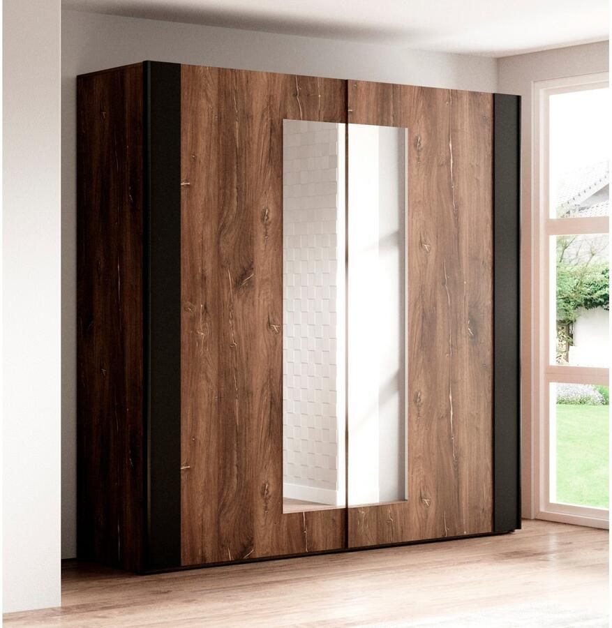 Home affaire Zweefdeurkast Sigma breedte 200 cm moderne kledingkast Made in Europe