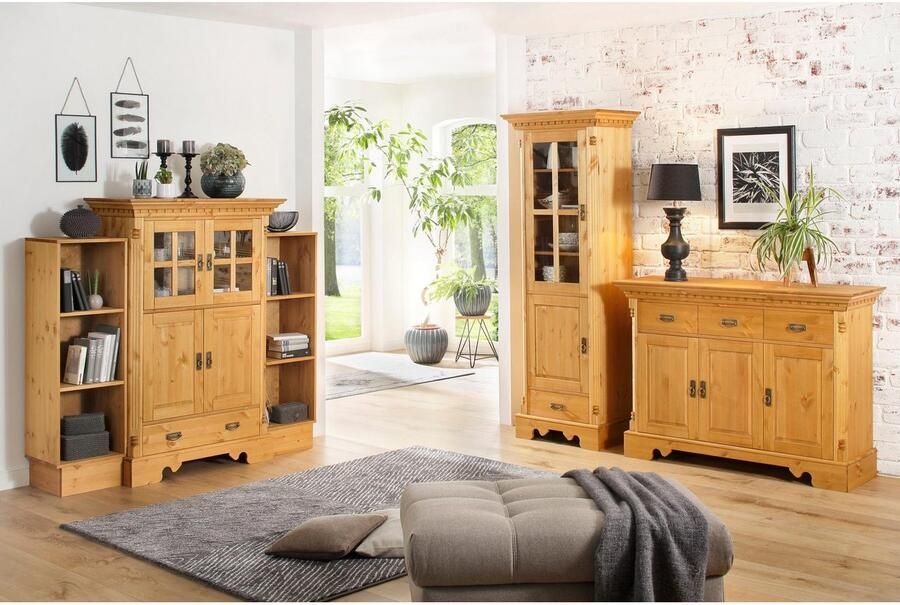 Home affaire Rek Milan Hoogte 128 cm massief hout FSC -gecertificeerd