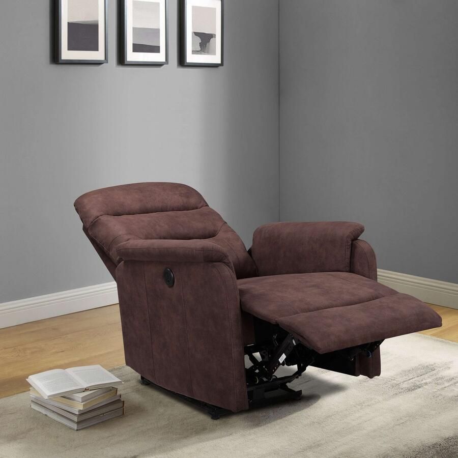 Home affaire Relaxfauteuil Coullon tv-stoel met slaapfunctie