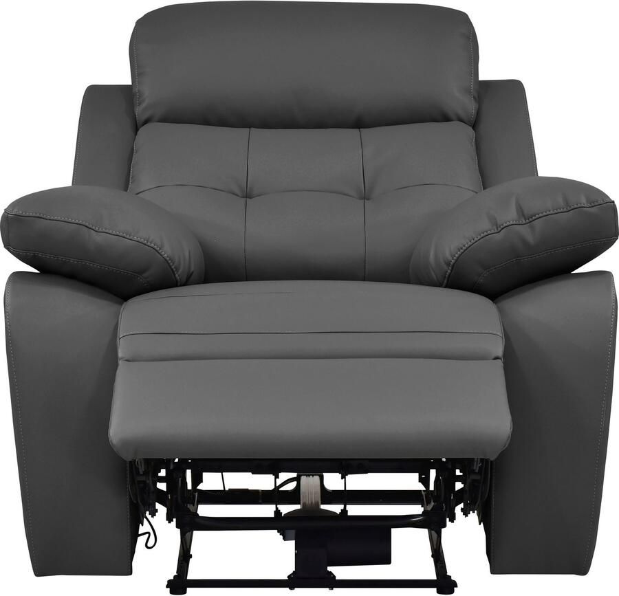 Home affaire Relaxfauteuil Lannilis met ligfunctie tv-stoel met handmatige of elektrische relaxfunctie lichtgrijs