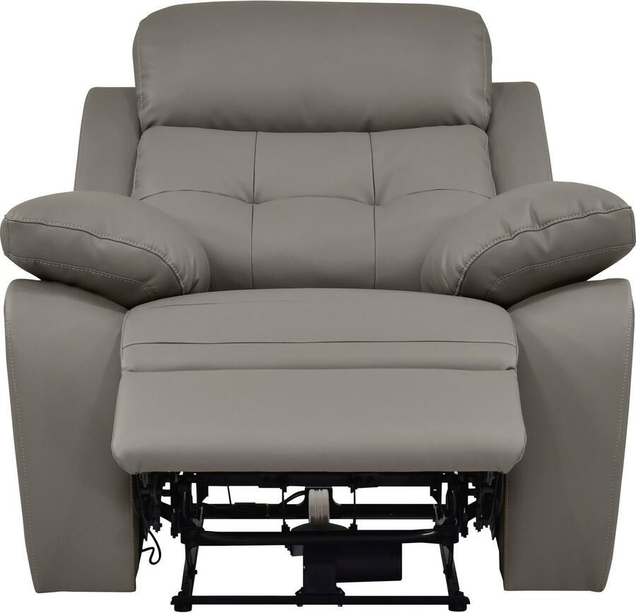 Home affaire Relaxfauteuil Lannilis met ligfunctie tv-stoel met handmatige of elektrische relaxfunctie lichtgrijs