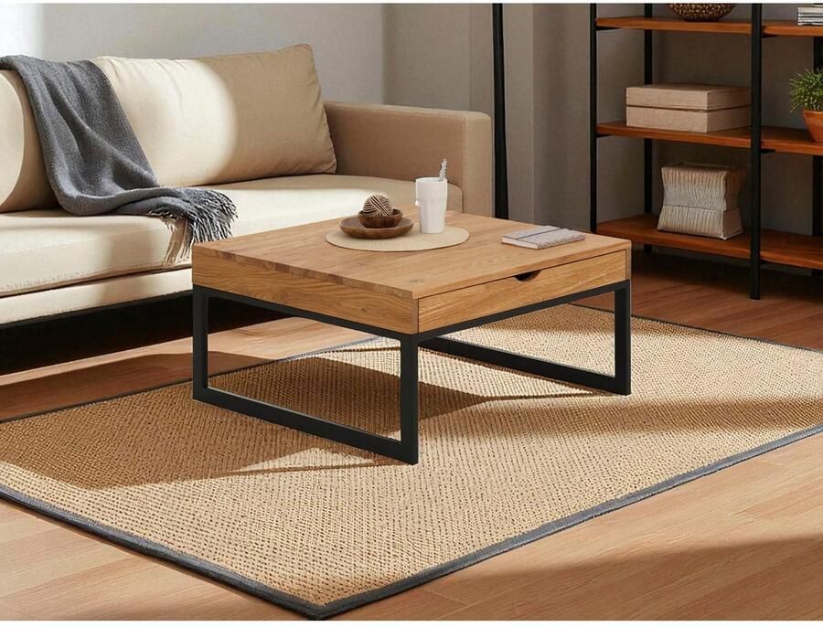 Home affaire Salontafel BETULA gecertificeerd massief hout (eiken) in 3 verschillende kleurvarianten