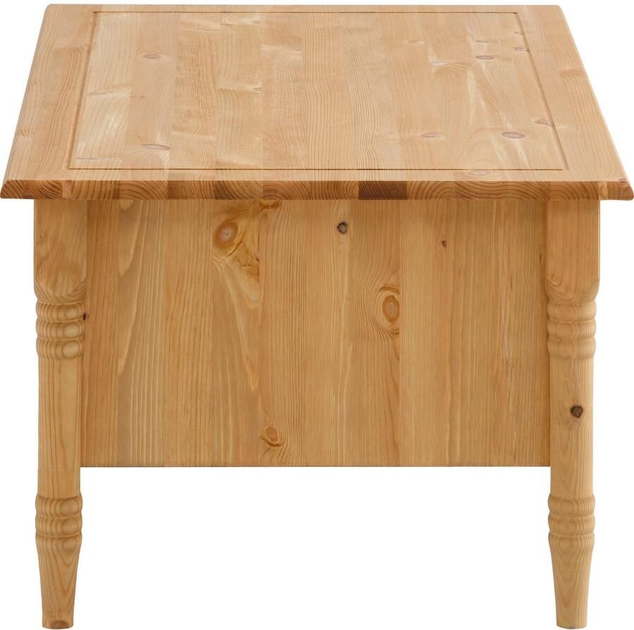 Home affaire Salontafel Indra van massief dennenhout fsc met opbergruimte discreet ornament