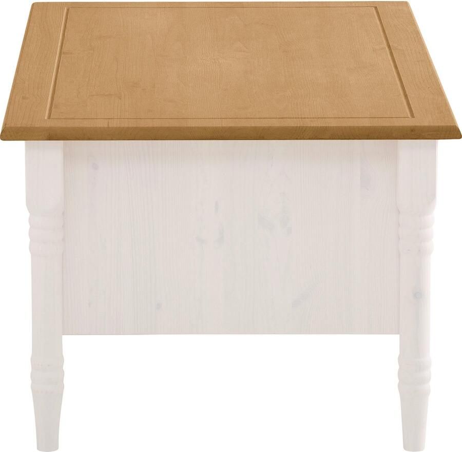 Home affaire Salontafel Indra van massief dennenhout fsc met opbergruimte discreet ornament