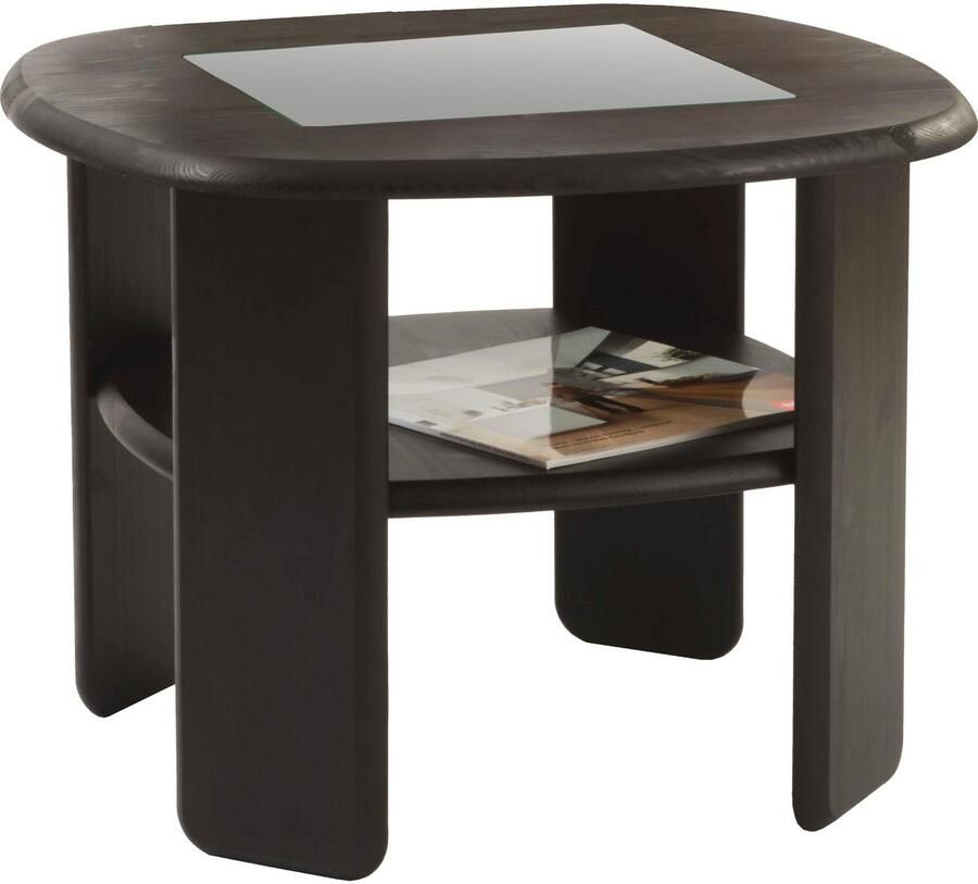 Home affaire Salontafel Jayden 2 in 2 afmetingen massief grenenhout met glasinzet