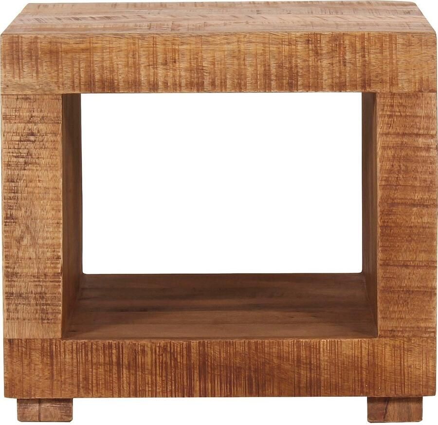 Artistiq Living Artistiq Bijzettafel Aeden Mangohout 50 x 50cm Bruin Vierkant