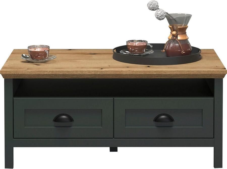 Home affaire Salontafel Vienna Salontafel met 2 lades en opbergruimte (B D H) 101 60 45 cm (1 stuk)