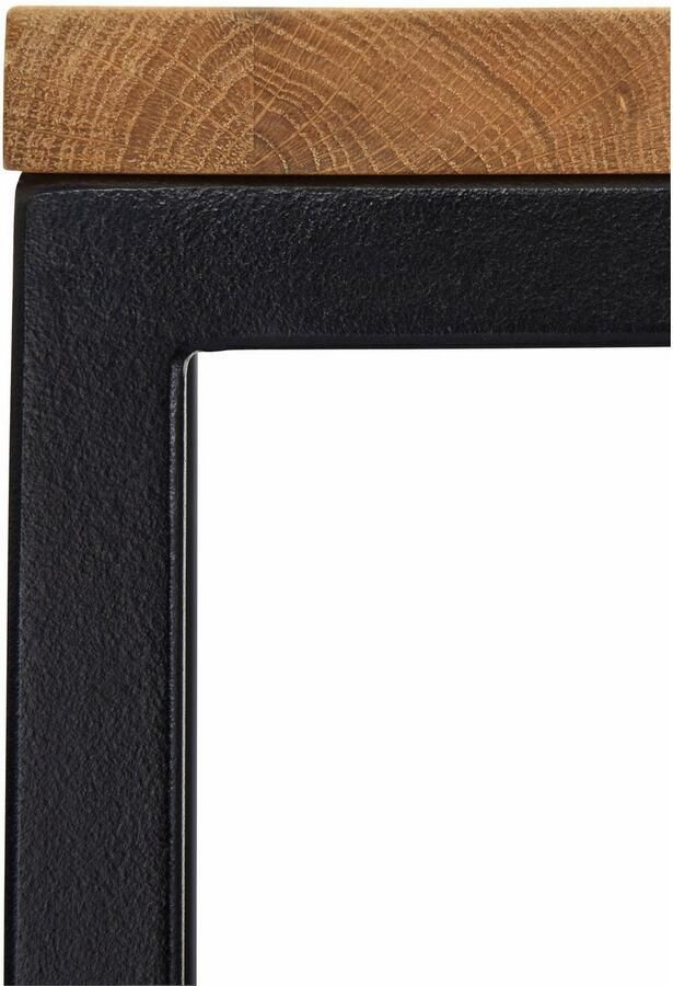 Home affaire Salontafel Voorst van massief eiken en metalen frame