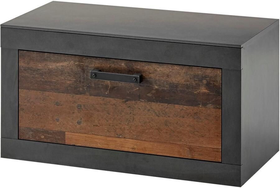 Home affaire Schoenenbank Brooklyn garderobebank met klep moderne zitbank veel opbergruimte plaats voor ca. 8 paar schoenen 88 cm breed