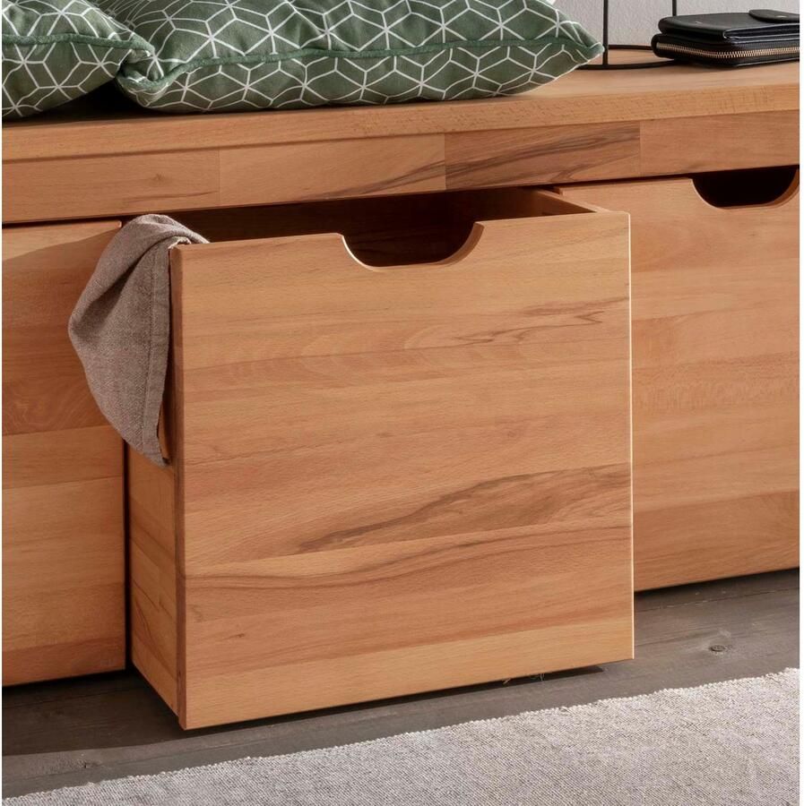 Home affaire Schoenenbank Dura Schoenenbank incl. Laden functioneel en stabiel Massief hout Scandinavisch design Robuust stabiel FSC gecertificeerd