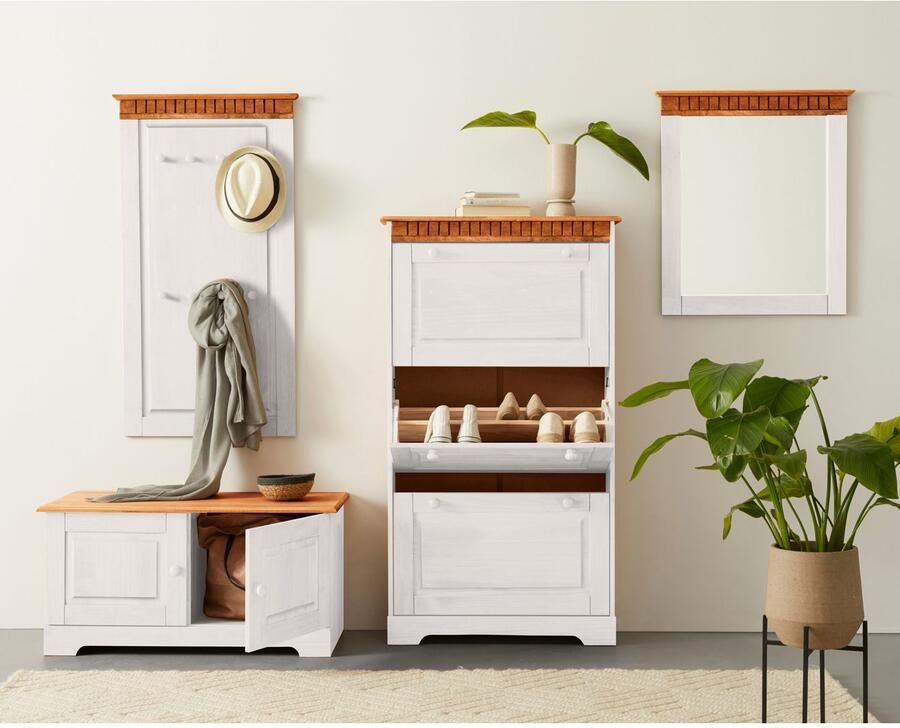 Home affaire Schoenenkast Lisa met 3 kleppen hoogte 134 cm breedte 75 cm