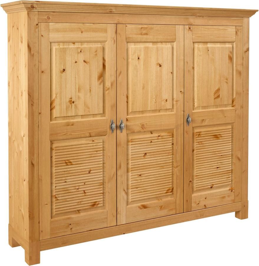 Home affaire Schoenenkast Rauna van massief grenen veel bergruimte