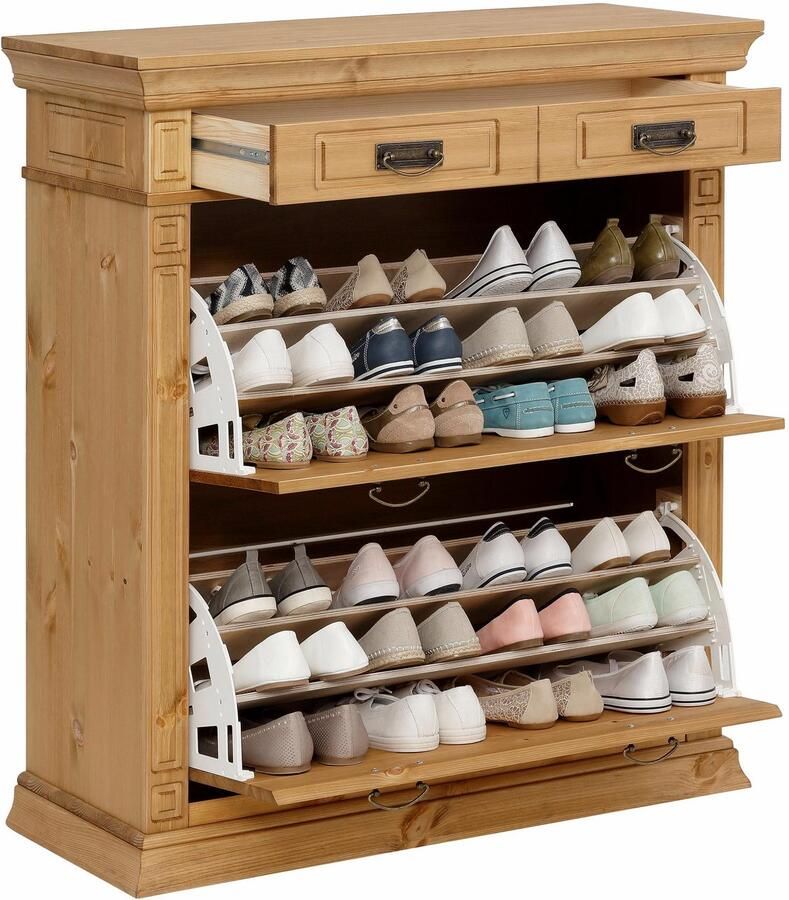 Home affaire Schoenenkast Vinales Breedte 96 cm van massief grenen