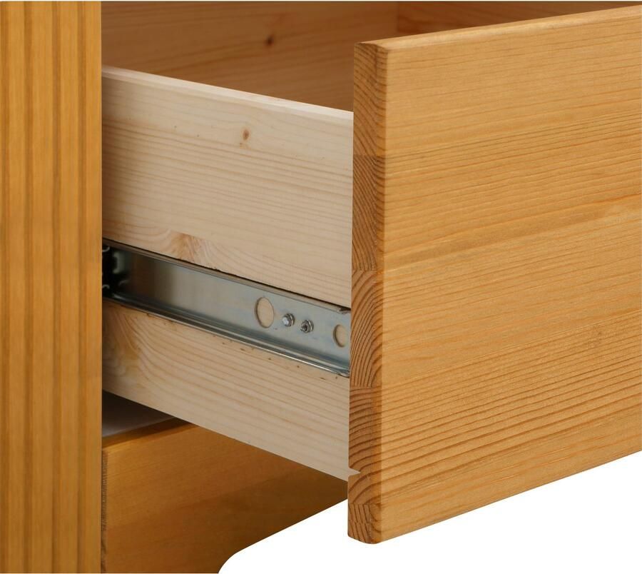 Home affaire Schuifdeurkast Konrad Breedte 111 cm van massief FSC -gecertificeerd dennenhout