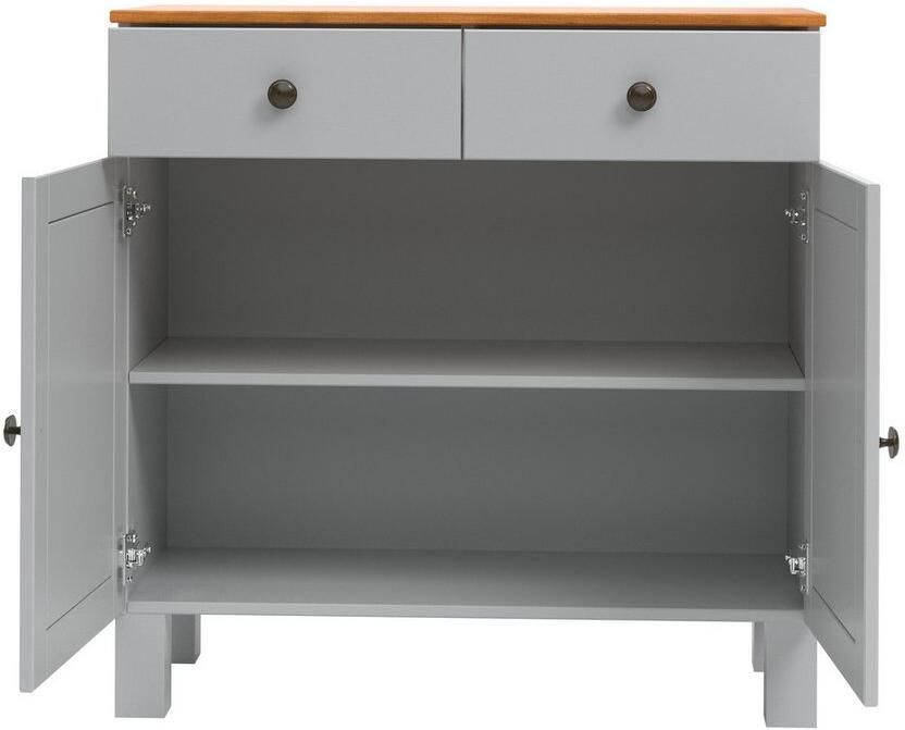 Home affaire Sidetable Alby2 Met 2 deuren 2 lades en metalen grepen breedte 85 cm