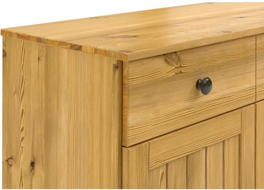 Home affaire Sidetable Alby2 Met 3 deuren 3 lades en metalen grepen breedte 125 cm