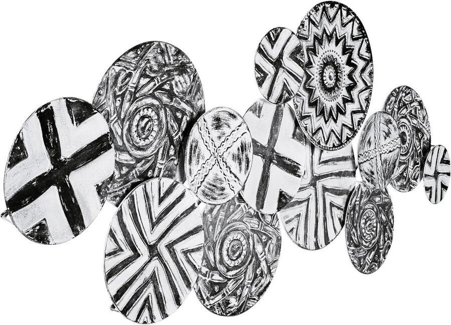 Home affaire Sierobject voor aan de wand Wanddeco wanddecoratie van metaal in etno-look woonkamer