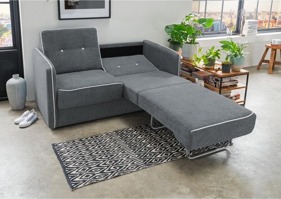 Home affaire Slaapbank Merina met tweedelige slaapfunctie lade naar voren binnenvering