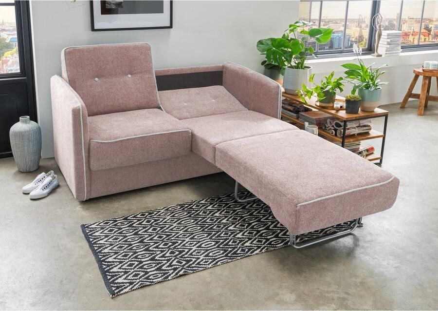 Home affaire Slaapbank Merina met tweedelige slaapfunctie lade naar voren binnenvering