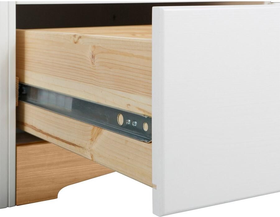 Home affaire Slaapkamerserie Konrad complete slaapkamer met grote kast met 5-deurs kledingkast bed 180x200 cm en 2 nachtkastjes (set 4-delig)