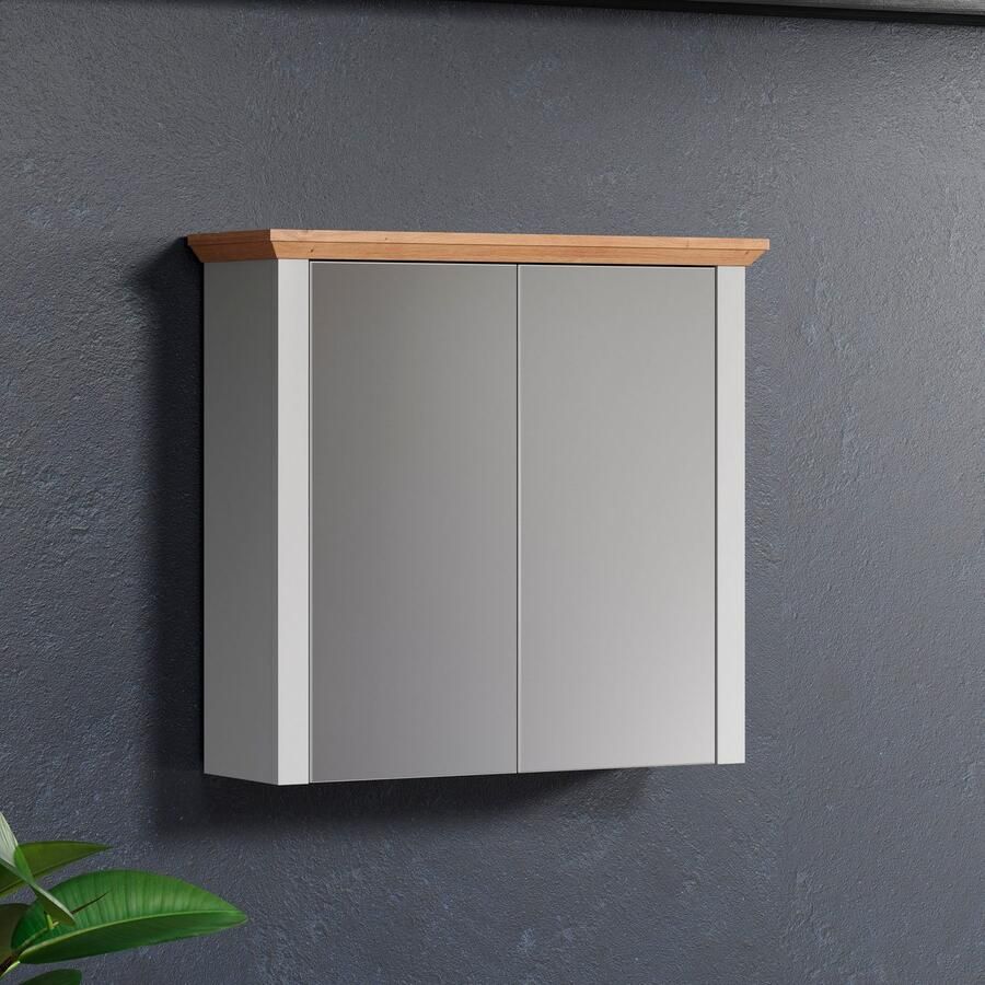 Home affaire Spiegelkast Herzwill Spiegelkast met 2 glazen planken (B D H) 78 24 73 cm