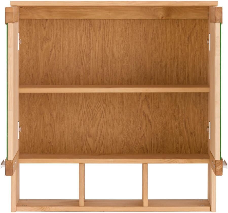 Home affaire Spiegelkast Josie Breedte 60 cm van massief hout verstelbare plank metalen grepen