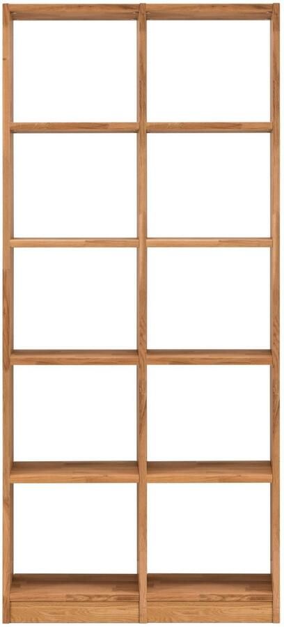 Home affaire Staand rek van massief wildeiken met vele opbergmogelijkheden hoogte 202 cm